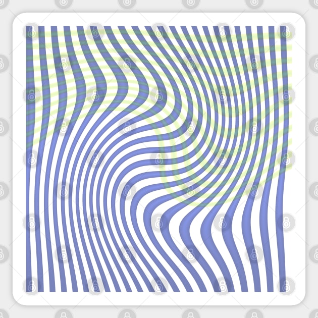 Abstract Wavy lines Sticker by ikshvaku